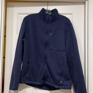 Mens medium LL Bean zip front pullover navy